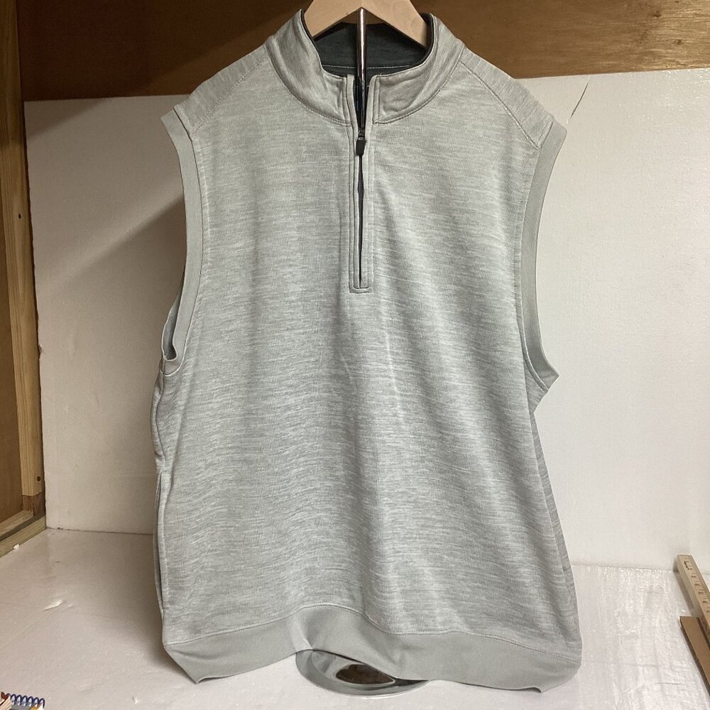 PGA Tour Mens‎ Sleeveless 1/4 Zip Pullover Vest M - Gray